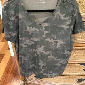 Eddie Bauer Camouflage V-Neck Tee